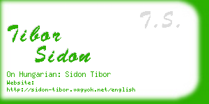 tibor sidon business card